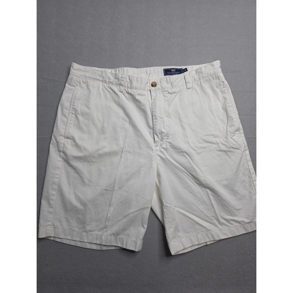 Vineyard Vines Club Shorts Men's 38 White 100% Cotton Slash Pocket Casual Preppy